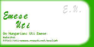 emese uti business card
